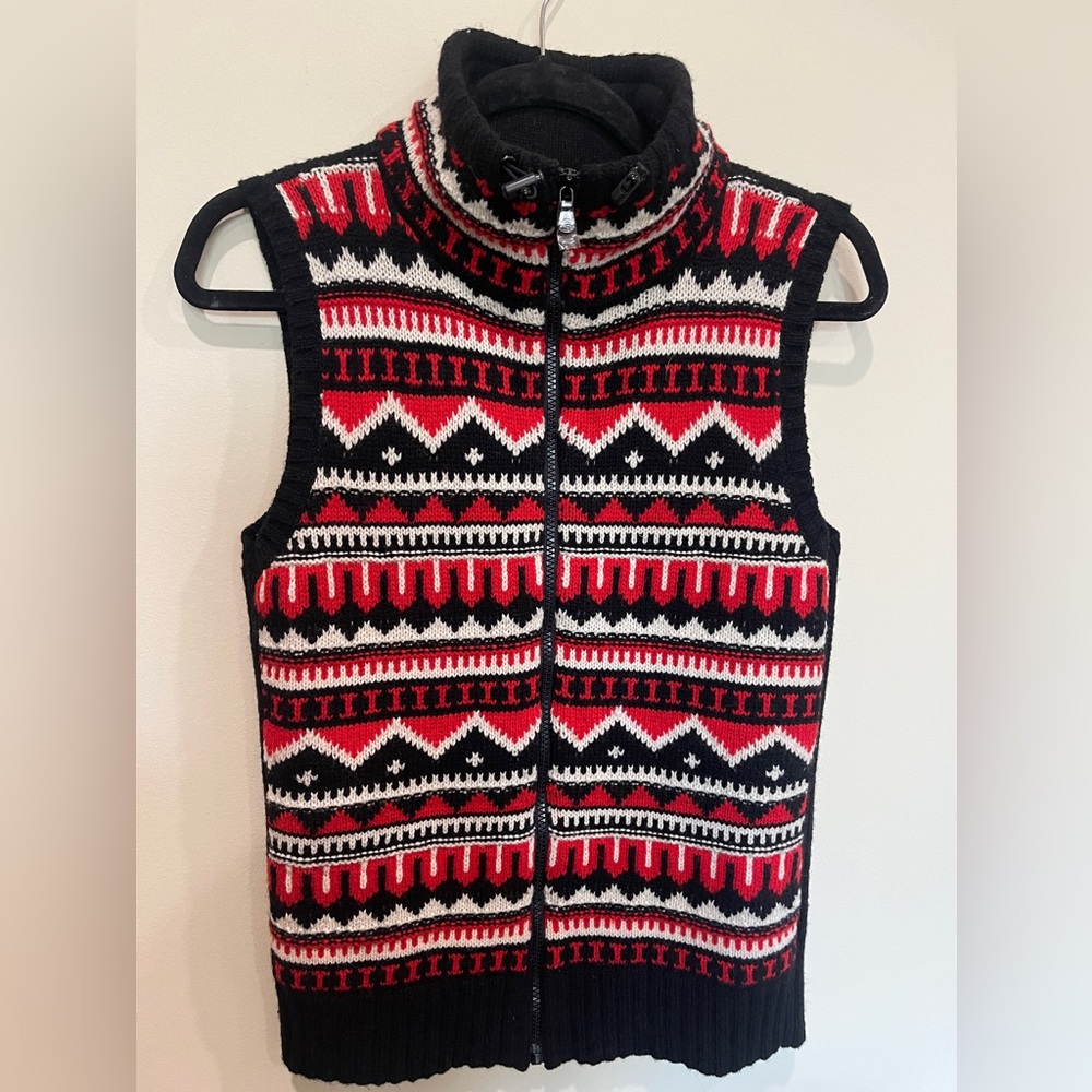 Like new Ralph Lauren Active fair isle lambswool blend zip vest